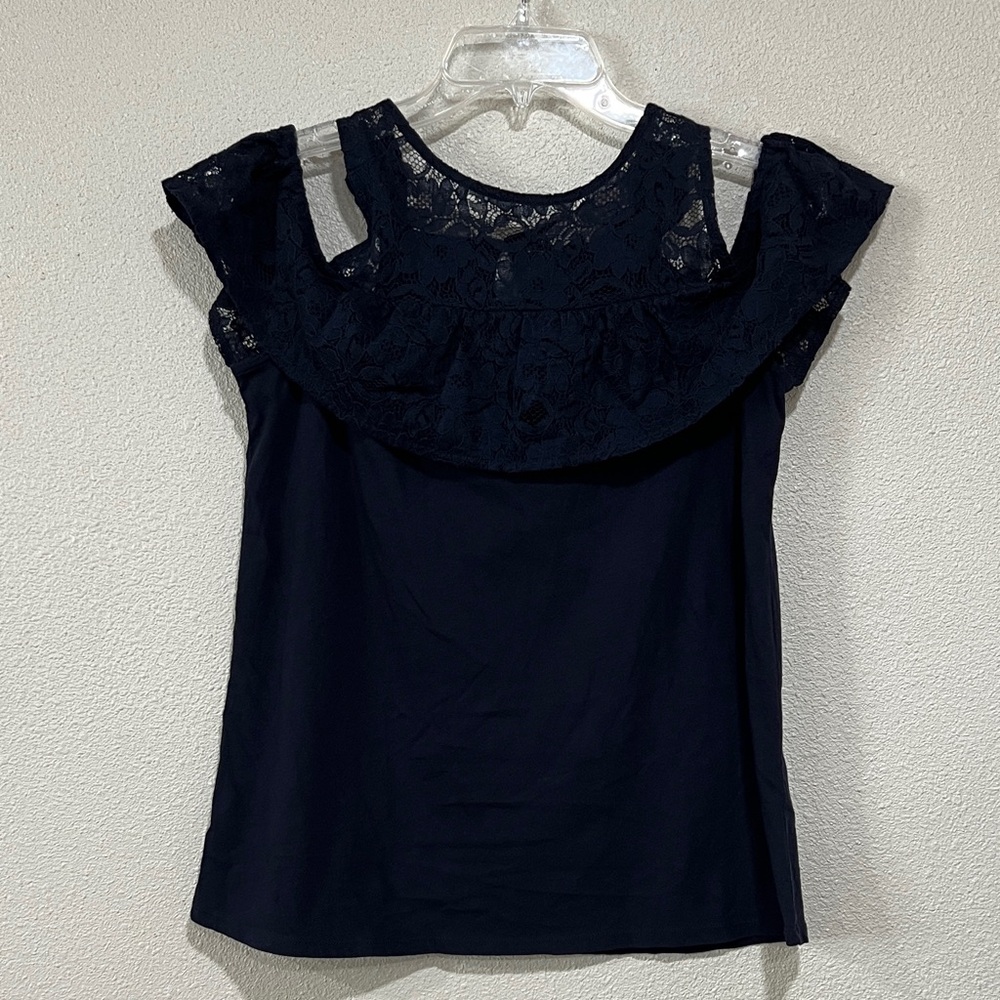Ann Taylor Loft Elegant Navy Lace Women's Top